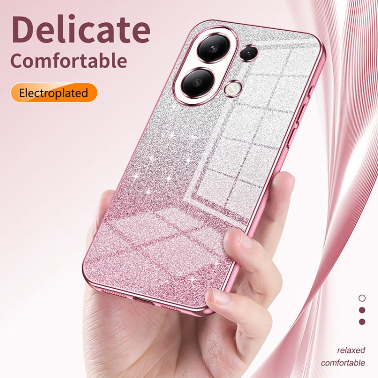 For Xiaomi Redmi K50 Ultra / Xiaomi 12T Gradient Glitter Powder Electroplated Phone Case(Transparent) - Xiaomi Cases by buy2fix | Online Shopping UK | buy2fix