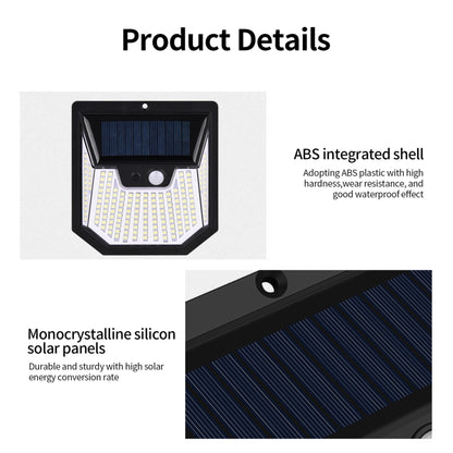6pcs XY0159 159 LEDs Outdoor Solar Human Body Sensor Courtyard Wall Light - Solar Lights by buy2fix | Online Shopping UK | buy2fix