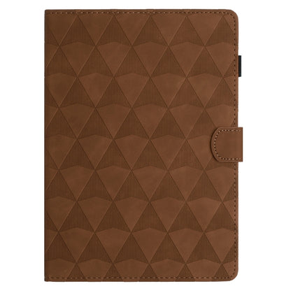 For Lenovo Tab M11/Xiaoxin Pad 11 2024 Diamond Texture Embossed Leather Smart Tablet Case(Brown) - Lenovo by buy2fix | Online Shopping UK | buy2fix