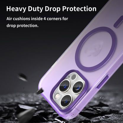 For iPhone 16 Pro MagSafe Frosted Translucent TPU + PC Full Coverage Phone Case(Dark Purple) - iPhone 16 Pro Cases by buy2fix | Online Shopping UK | buy2fix