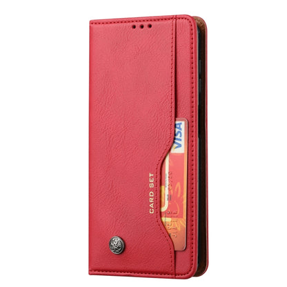 For Samsung Galaxy S25+ 5G Knead Skin Texture Flip Leather Phone Case(Red) - Galaxy S25+ 5G Cases by buy2fix | Online Shopping UK | buy2fix