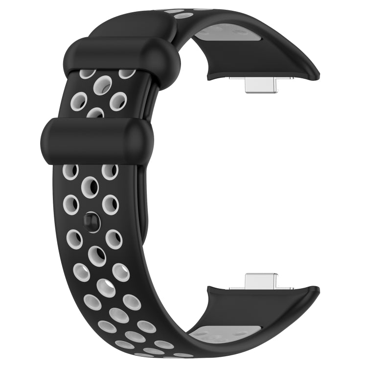 For Redmi Watch 4 Two Color Silicone Sports Watch Band(Black Grey) - Watch Bands by buy2fix | Online Shopping UK | buy2fix