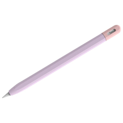 For Apple Pencil (USB-C) Stylus Pen Protective Cover with Nib Cover(Purple+Pink) - Pencil Accessories by buy2fix | Online Shopping UK | buy2fix