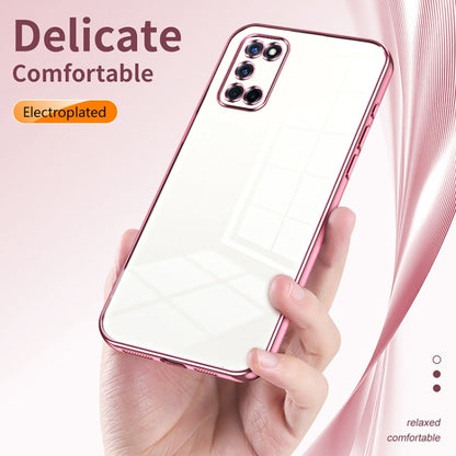 For OPPO A52 / A72 / A92 Transparent Plating Fine Hole Phone Case(Transparent) - OPPO Cases by buy2fix | Online Shopping UK | buy2fix