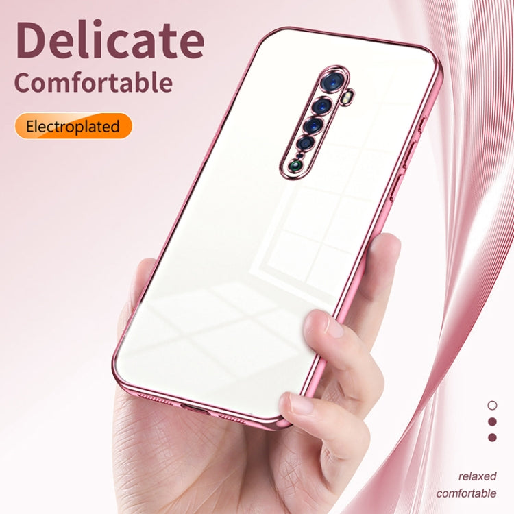 For OPPO Reno2 Transparent Plating Fine Hole Phone Case(Black) - OPPO Cases by buy2fix | Online Shopping UK | buy2fix