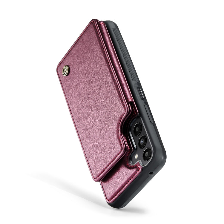 For Samsung Galaxy A25 4G CaseMe C22 PC+TPU Business Style RFID Anti-theft Leather Phone Case(Wine Red) - Galaxy Phone Cases by CaseMe | Online Shopping UK | buy2fix