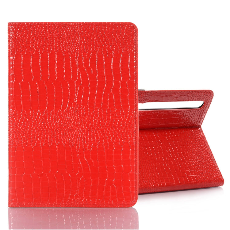 For Samsung Galaxy Tab S9 FE Crocodile Texture Leather Tablet Case(Red) - Galaxy Tab S9 FE by buy2fix | Online Shopping UK | buy2fix