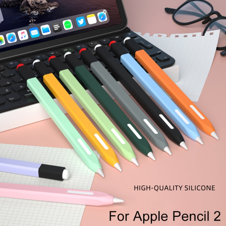 For Apple Pencil 2 Retro Pencil Style Stylus Pen Protective Case(Orange) - Pencil Accessories by buy2fix | Online Shopping UK | buy2fix