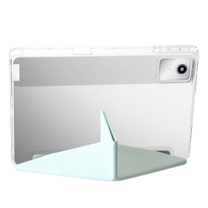 For Lenovo Tab M11 /Xiaoxin Pad 11 2024 Clear Acrylic Deformation Leather Tablet Case(Green) - Lenovo by buy2fix | Online Shopping UK | buy2fix