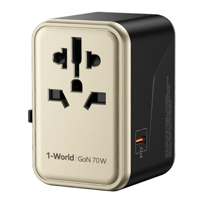 MOMAX 1-World UA8 PD 70W Fast Charger Power Adapter(Gold) - USB Charger by MOMAX | Online Shopping UK | buy2fix