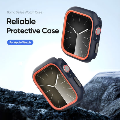 For Apple Watch 4 / 5 / 6 / SE 44mm DUX DUCIS Bamo Series Hollow PC + TPU Watch Protective Case(Midnight Blue+Orange) - Watch Cases by DUX DUCIS | Online Shopping UK | buy2fix
