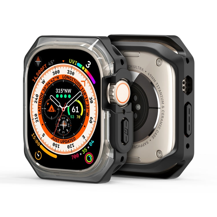 For Apple Watch Ultra 2 49mm / Ultra 49mm DUX DUCIS Tamo Series Hollow PC + TPU Watch Protective Case(Transparent Black) - Watch Cases by DUX DUCIS | Online Shopping UK | buy2fix