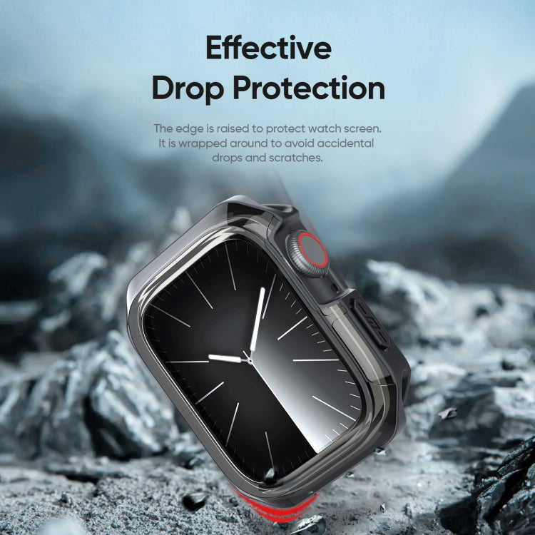 For Apple Watch 9 / 8 / 7 45mm DUX DUCIS Tamo Series Hollow PC + TPU Watch Protective Case(Translucent Black) - Watch Cases by DUX DUCIS | Online Shopping UK | buy2fix