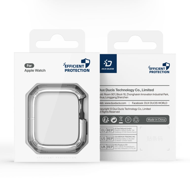 For Apple Watch 9 / 8 / 7 45mm DUX DUCIS Tamo Series Hollow PC + TPU Watch Protective Case(Transparent Black) - Watch Cases by DUX DUCIS | Online Shopping UK | buy2fix