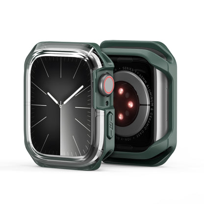 For Apple Watch 9 / 8 / 7 41mm DUX DUCIS Tamo Series Hollow PC + TPU Watch Protective Case(Transparent Green) - Watch Cases by DUX DUCIS | Online Shopping UK | buy2fix