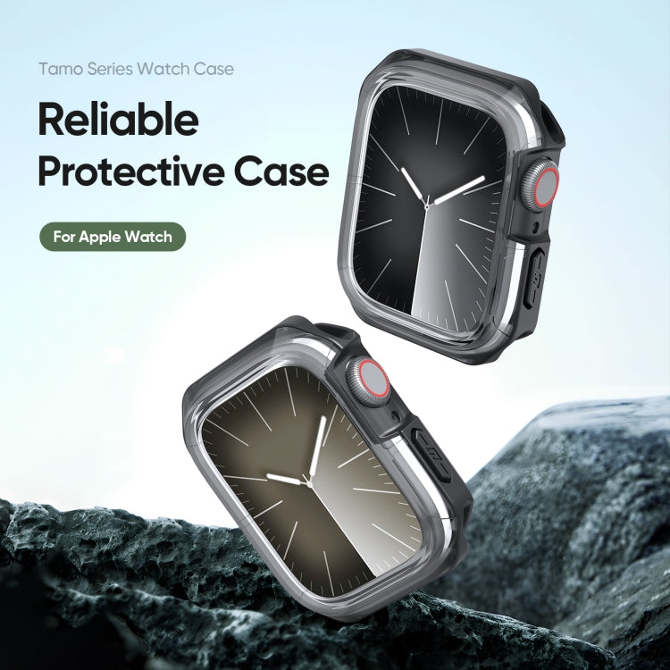 For Apple Watch 4 / 5 / 6 / SE 40mm DUX DUCIS Tamo Series Hollow PC + TPU Watch Protective Case(Transparent Black) - Watch Cases by DUX DUCIS | Online Shopping UK | buy2fix