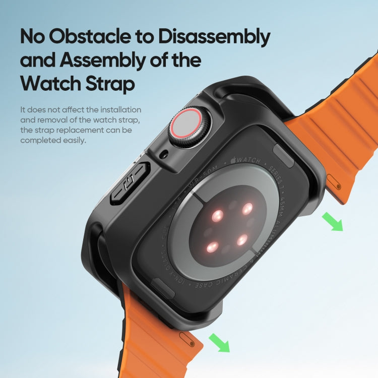 For Apple Watch 4 / 5 / 6 / SE 40mm DUX DUCIS Tamo Series Hollow PC + TPU Watch Protective Case(Transparent Black) - Watch Cases by DUX DUCIS | Online Shopping UK | buy2fix