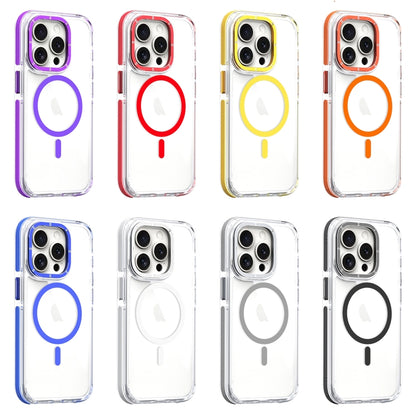 For iPhone 15 Plus Dual-Color Clear Acrylic Hybrid TPU MagSafe Phone Case(Blue) - iPhone 15 Plus Cases by buy2fix | Online Shopping UK | buy2fix