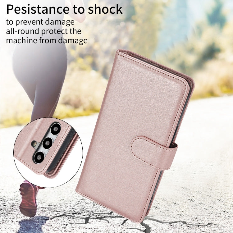 For Samsung Galaxy S24+ / S25+ 5G Multi-Card Wallet RFID Leather Phone Case(Rose Gold) - Galaxy S24+ 5G Cases by buy2fix | Online Shopping UK | buy2fix