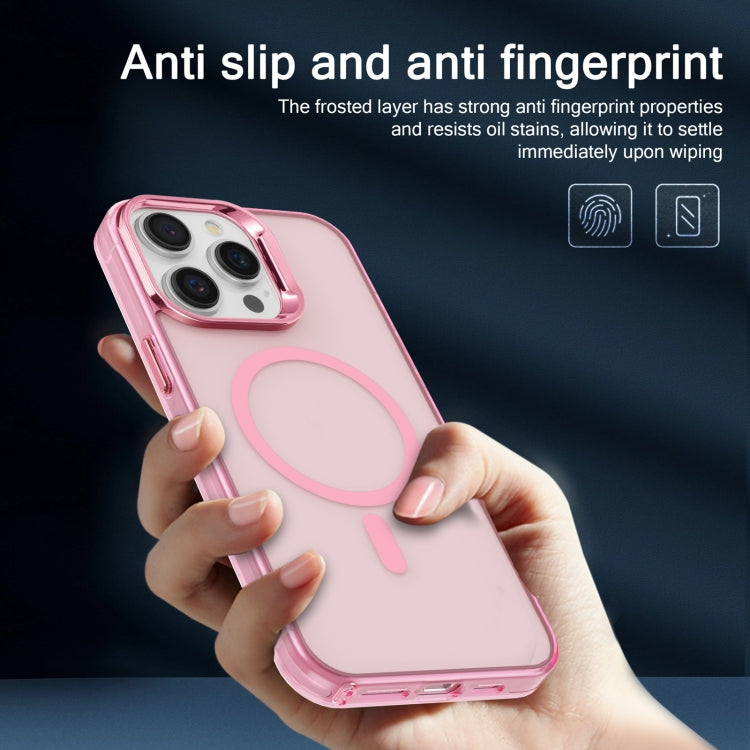 For iPhone 15 Pro Electroplated IMD Magsafe PC Hybrid TPU Phone Case(Pink) - iPhone 15 Pro Cases by buy2fix | Online Shopping UK | buy2fix