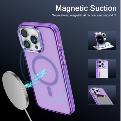 For iPhone 15 Plus Electroplated IMD Magsafe PC Hybrid TPU Phone Case(Purple) - iPhone 15 Plus Cases by buy2fix | Online Shopping UK | buy2fix