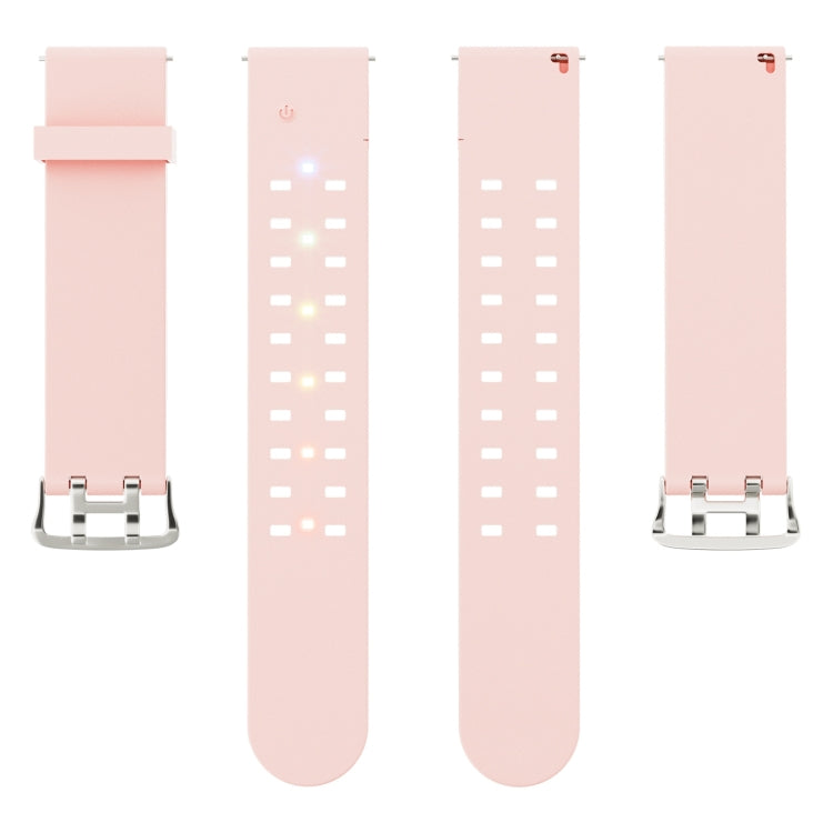 For Apple Watch Series 5 44mm Luminous Colorful Light Silicone Watch Band(Pink) - Watch Bands by buy2fix | Online Shopping UK | buy2fix