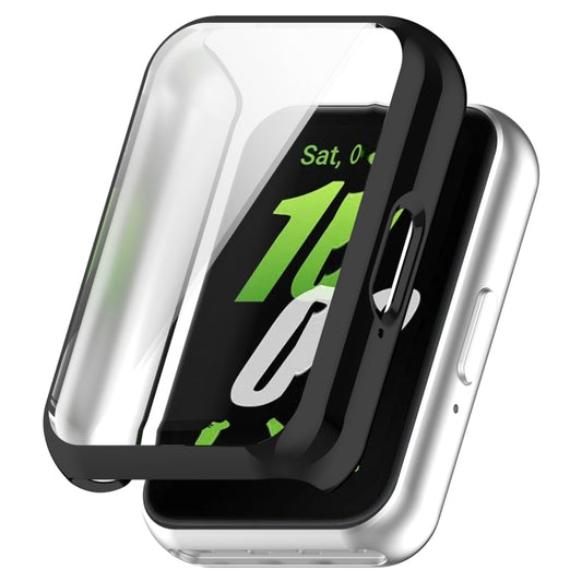 For Samsung Galaxy Fit 3 Full Coverage TPU Electroplated Watch Protective Case(Black) - Watch Cases by buy2fix | Online Shopping UK | buy2fix