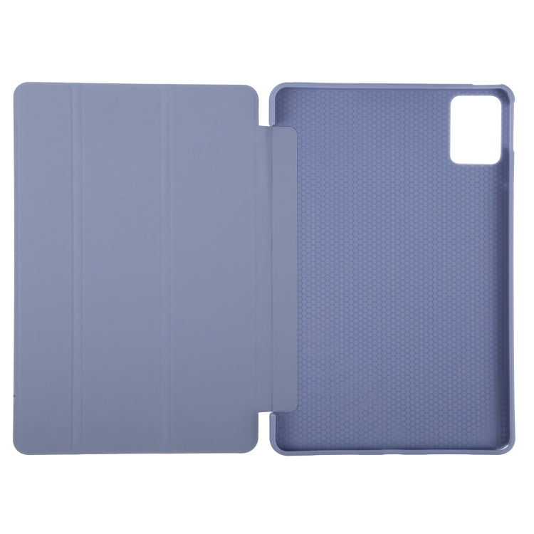 For Lenovo Tab M11/ Xiaoxin Pad 11 2024 Tri-fold Silicone Leather Tablet Case(LavenderP) - Lenovo by buy2fix | Online Shopping UK | buy2fix