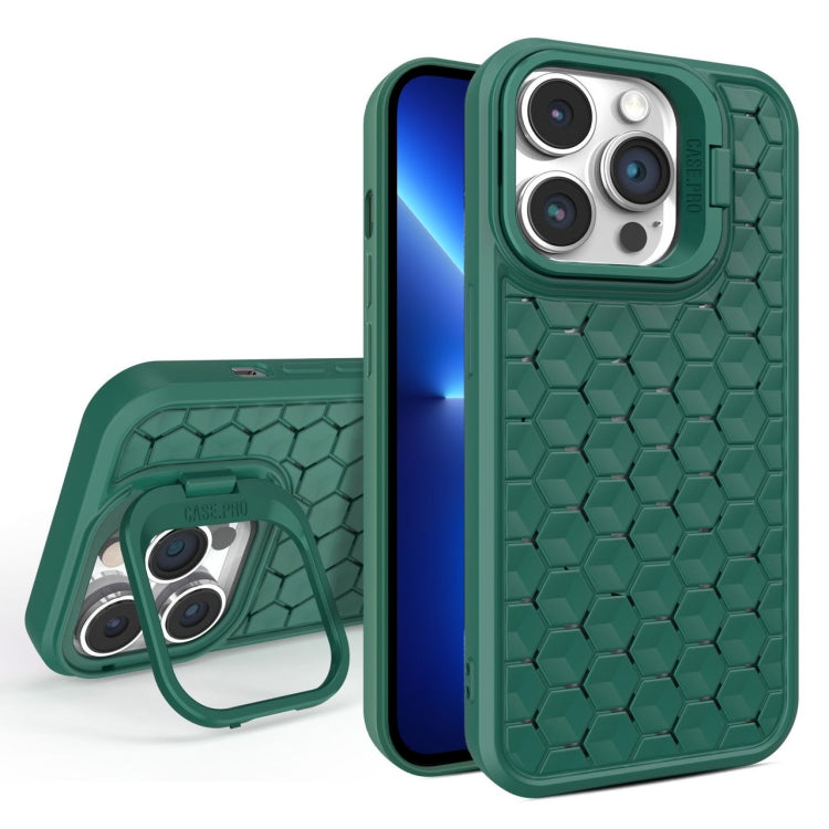 For iPhone 13 Pro Honeycomb Radiating Lens Holder Magsafe Phone Case(Green) - iPhone 13 Pro Cases by buy2fix | Online Shopping UK | buy2fix