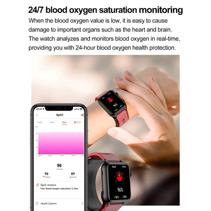 TK63 1.91 Inch Color Screen Air Pump Smart Watch, Supports Blood Pressure Monitoring / ECG(Red) - Smart Watches by buy2fix | Online Shopping UK | buy2fix