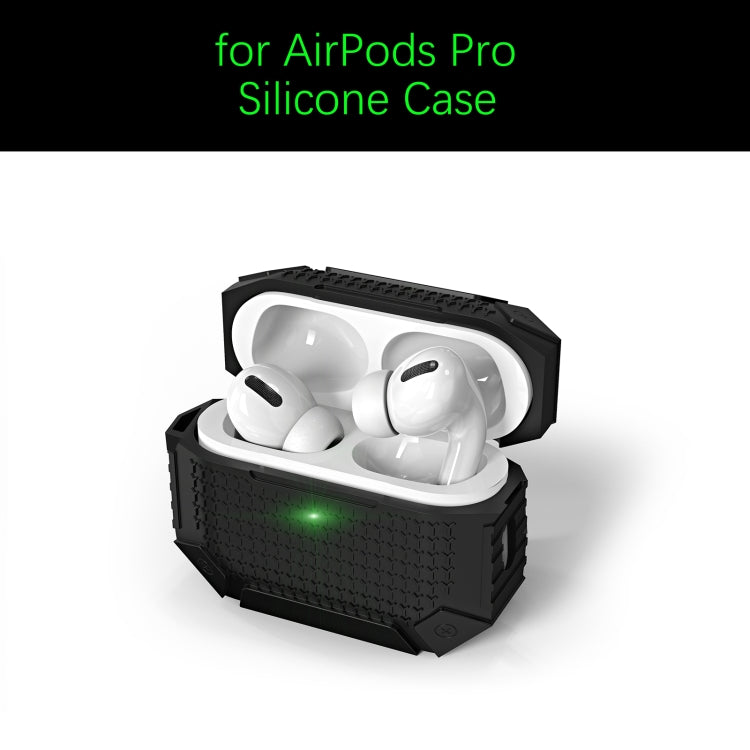 For AirPods Pro 2 Wireless Earphones Shockproof Armor Silicone Protective Case(Blue) - For AirPods Pro 2 by buy2fix | Online Shopping UK | buy2fix