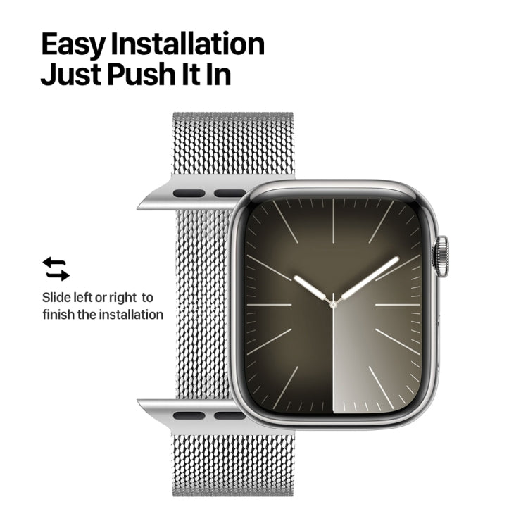 For Apple Watch SE 2022 40mm DUX DUCIS Milanese Pro Series Stainless Steel Watch Band(Silver) - Watch Bands by DUX DUCIS | Online Shopping UK | buy2fix