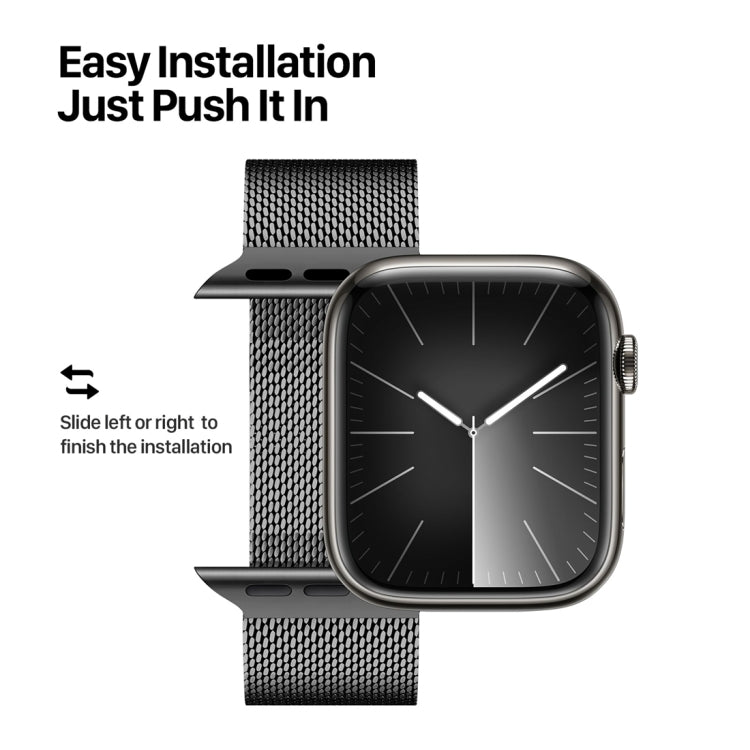 For Apple Watch Series 2 42mm DUX DUCIS Milanese Pro Series Stainless Steel Watch Band(Black) - Watch Bands by DUX DUCIS | Online Shopping UK | buy2fix