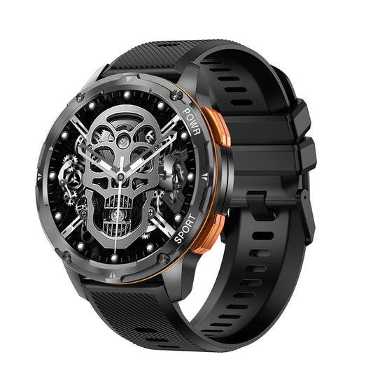 LEMFO AK59 1.43 inch AMLOED Round Screen Silicone Strap Smart Watch(Black) - Smart Watches by LEMFO | Online Shopping UK | buy2fix