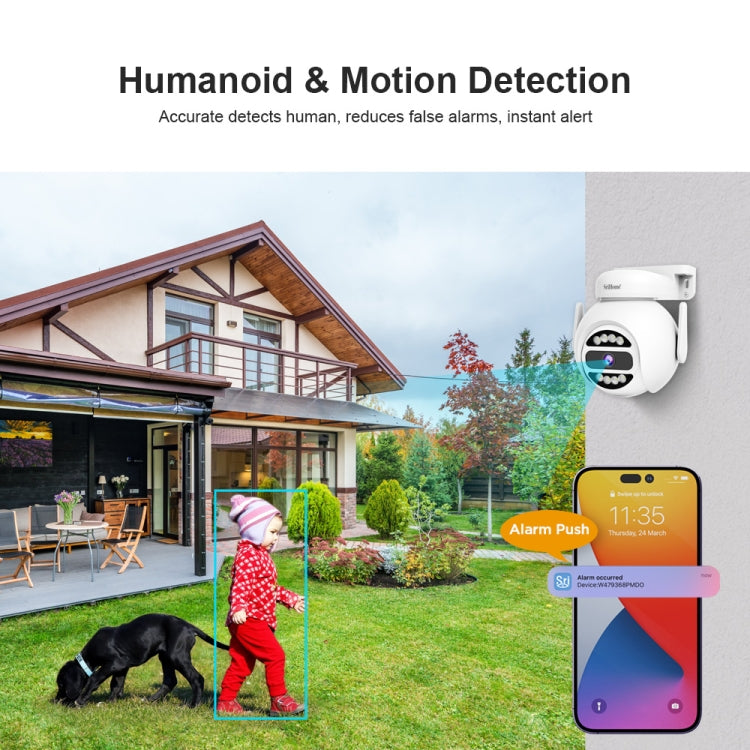 SriHome SH047 4MP IP66 Waterproof Motion Detection Night Vision WiFi HD Camera(EU Plug) - Wireless Camera by SriHome | Online Shopping UK | buy2fix