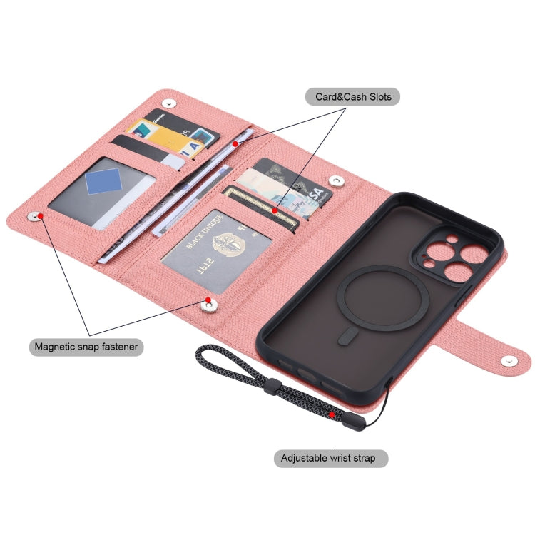 For iPhone 14 Pro Max ViLi GHA Series Shockproof MagSafe RFID Leather Attraction Horizontal Flip Phone Case(Pink) - iPhone 14 Pro Max Cases by ViLi | Online Shopping UK | buy2fix