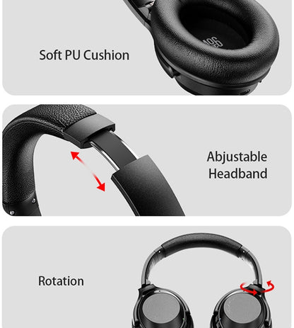 A06 Wireless ANC Noise Canceling Headset Over Ear Bluetooth Headphone(Khaki) - Headset & Headphone by buy2fix | Online Shopping UK | buy2fix