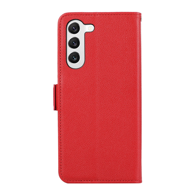 For Samsung Galaxy S23 5G ABEEL Side-Magnetic Litchi Pattern Leather RFID Phone Case(Red) - Galaxy S23 5G Cases by buy2fix | Online Shopping UK | buy2fix