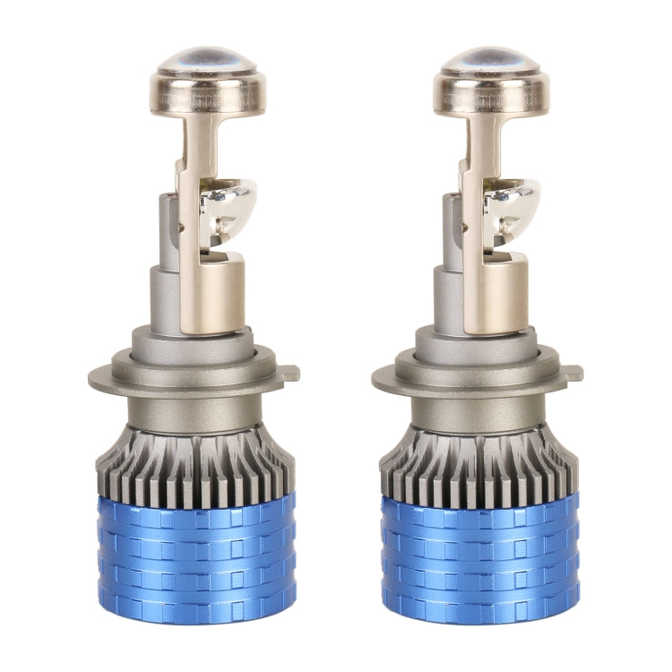 H7 Pair 55W 6000lm 6000K Car LED Mini Lens Headlight Bulb - LED Headlamps by buy2fix | Online Shopping UK | buy2fix