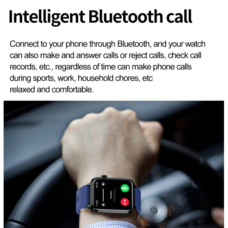 ET580 2.04 inch AMOLED Screen Sports Smart Watch Support Bluethooth Call /  ECG Function(Blue Silicone Band) - Smart Watches by buy2fix | Online Shopping UK | buy2fix