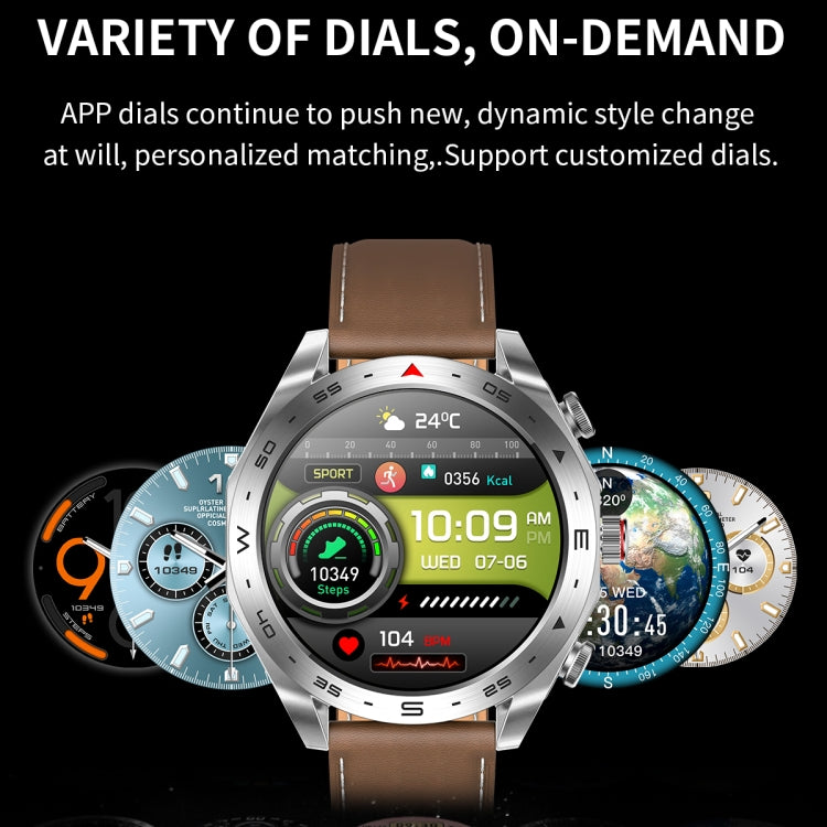 LEMFO T95 1.52 inch IPS Screen 2 in 1 Bluetooth Earphone Smart Watch Support Health Monitoring(Silver) - Smart Watches by LEMFO | Online Shopping UK | buy2fix