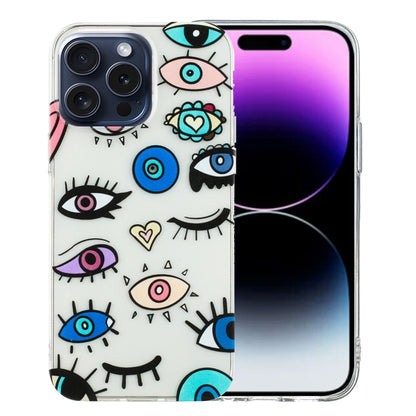 For iPhone 16 Pro Max Colorful Painting Pattern TPU Phone Case(Eye Monster) - iPhone 16 Pro Max Cases by buy2fix | Online Shopping UK | buy2fix