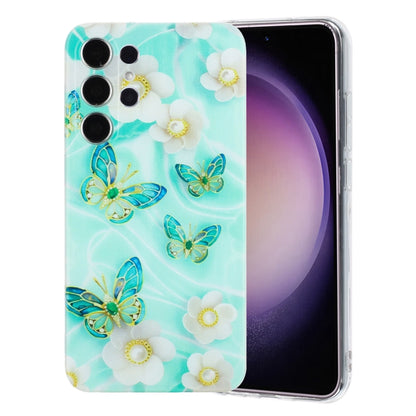 For Samsung Galaxy S24 Ultra 5G Colorful Painting Pattern TPU Phone Case(Butterflies) - Galaxy S24 Ultra 5G Cases by buy2fix | Online Shopping UK | buy2fix