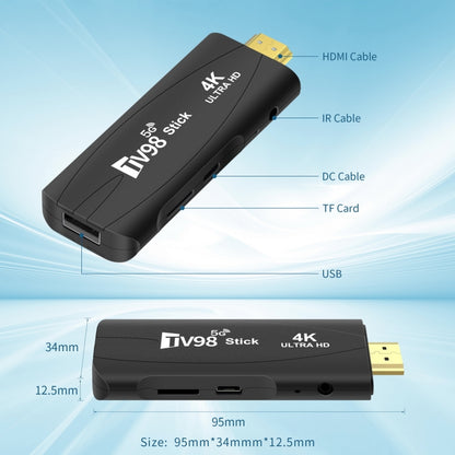 TV98 Rockchip 3228A Quad Core 4K HD Bluetooth Android TV Stick, RAM:2GB+16GB(AU Plug) - Android TV Sticks by buy2fix | Online Shopping UK | buy2fix