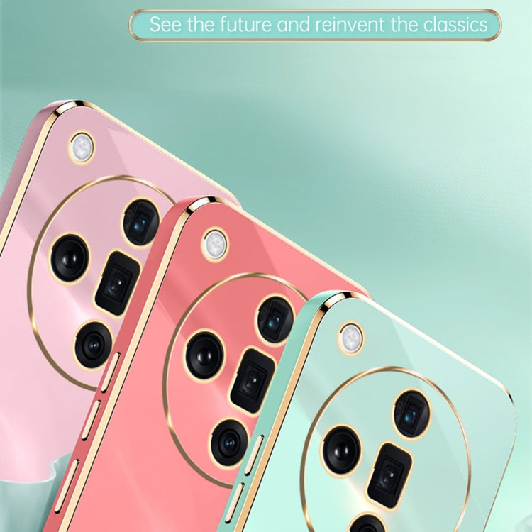 For OPPO Find X7 5G XINLI Straight Edge 6D Electroplate TPU Phone Case(Pink) - OPPO Cases by XINLI | Online Shopping UK | buy2fix