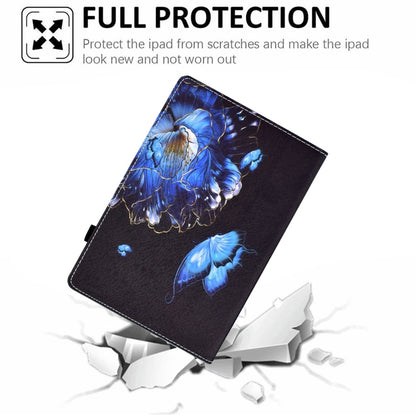 For Lenovo Tab M11 / Xiaoxin Pad 11 2024 Colored Drawing Stitching Elastic Band Smart Leather Tablet Case(Flower) - Lenovo by buy2fix | Online Shopping UK | buy2fix