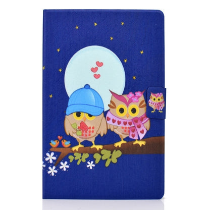 For Lenovo Tab M11 / Xiaoxin Pad 11 2024 Electric Pressed Colored Drawing Smart Leather Tablet Case(Couple Owl) - Lenovo by buy2fix | Online Shopping UK | buy2fix