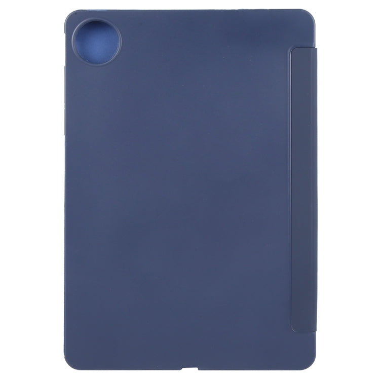 For Huawei MatePad Pro 11 2022/2024 Tri-fold Silicone Leather Tablet Case(Dark Blue) - Huawei by buy2fix | Online Shopping UK | buy2fix