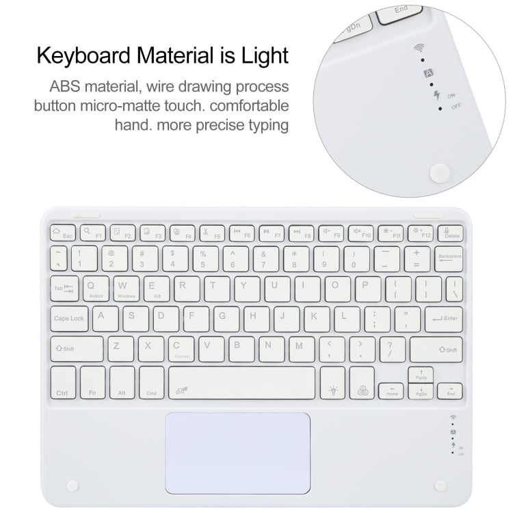 For Huawei MatePad Air 11.5 Square Button Bluetooth Keyboard Rotatable Holder Leather Case with Touchpad(Sky Blue) - Huawei Keyboard by buy2fix | Online Shopping UK | buy2fix