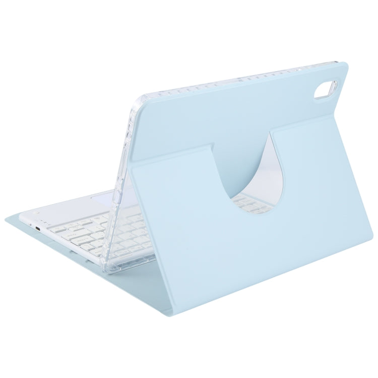 For Huawei MatePad 11 2023 / 2021 Square Button Bluetooth Keyboard Rotatable Holder Leather Case with Touchpad(Sky Blue) - Huawei Keyboard by buy2fix | Online Shopping UK | buy2fix